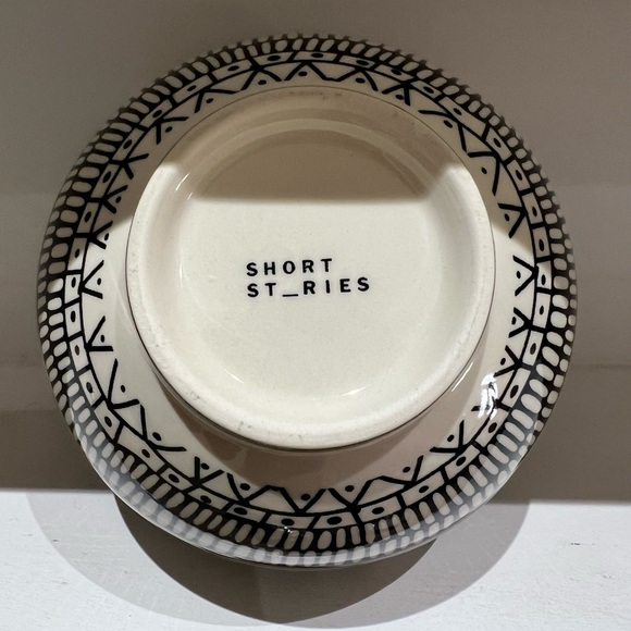 SHORT ST_ORIES Geometric Black and White Ceramic Bowl Set of 3 Price: $25.00 - Picture 6 of 8